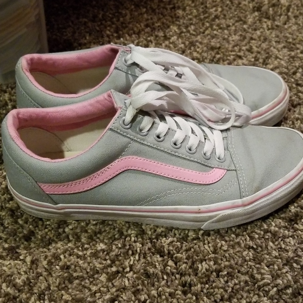 Grey and Pink VANS Women's size 8.5